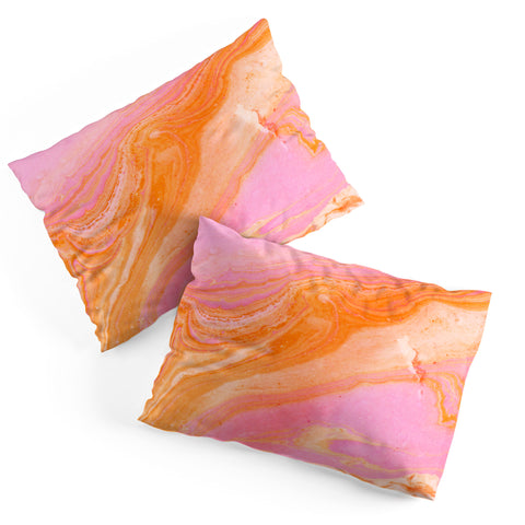 SunshineCanteen pink agate gemstone Pillow Shams