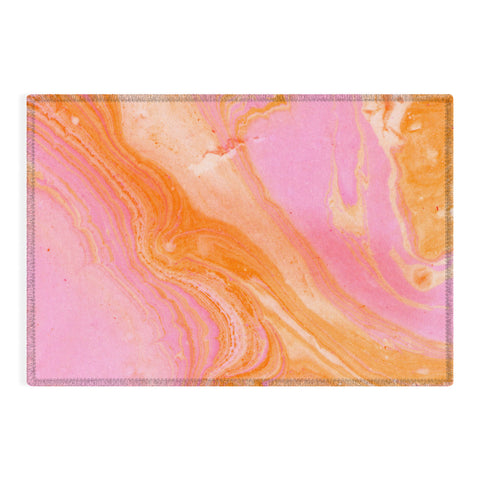 SunshineCanteen pink agate gemstone Outdoor Rug