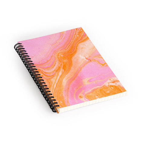 SunshineCanteen pink agate gemstone Spiral Notebook