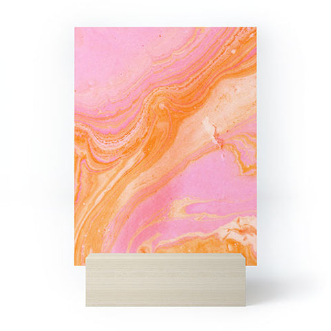 SunshineCanteen pink agate gemstone Mini Art Print
