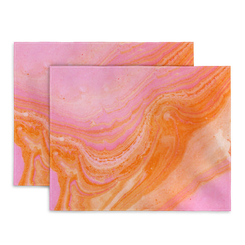SunshineCanteen pink agate gemstone Placemat