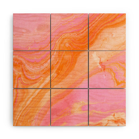 SunshineCanteen pink agate gemstone Wood Wall Mural