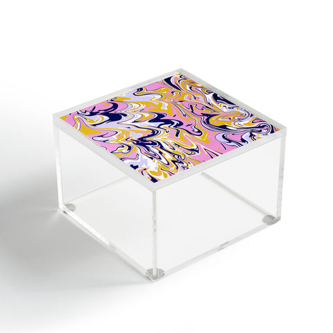 SunshineCanteen pink navy gold marble Acrylic Box