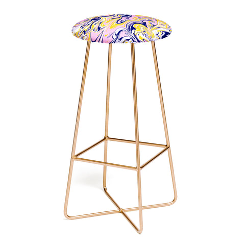 SunshineCanteen pink navy gold marble Bar Stool