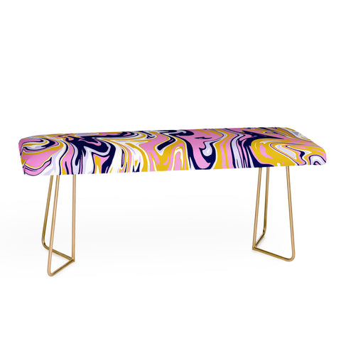 SunshineCanteen pink navy gold marble Bench