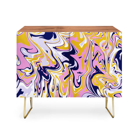 SunshineCanteen pink navy gold marble Credenza