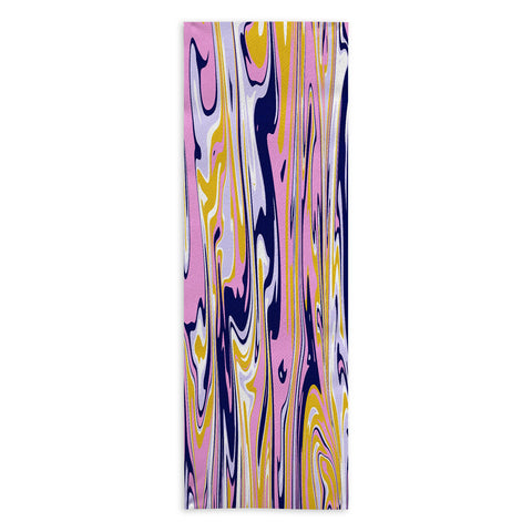 SunshineCanteen pink navy gold marble Yoga Towel