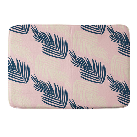 SunshineCanteen Pink Palms Memory Foam Bath Mat