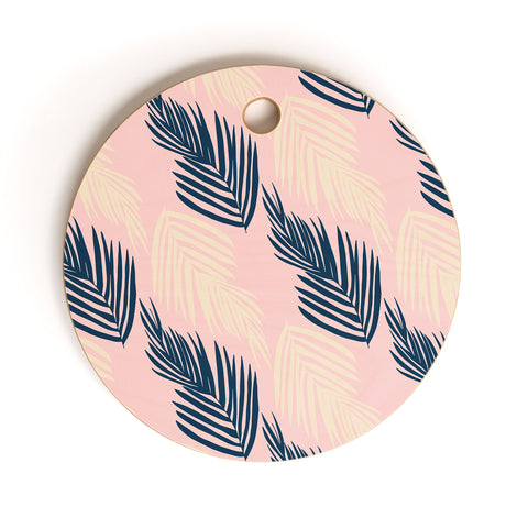 SunshineCanteen Pink Palms Cutting Board Round