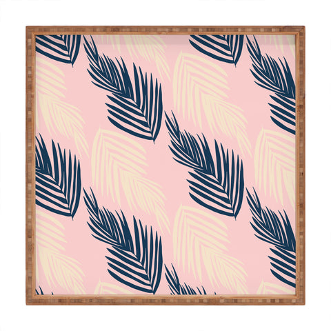 SunshineCanteen Pink Palms Square Tray