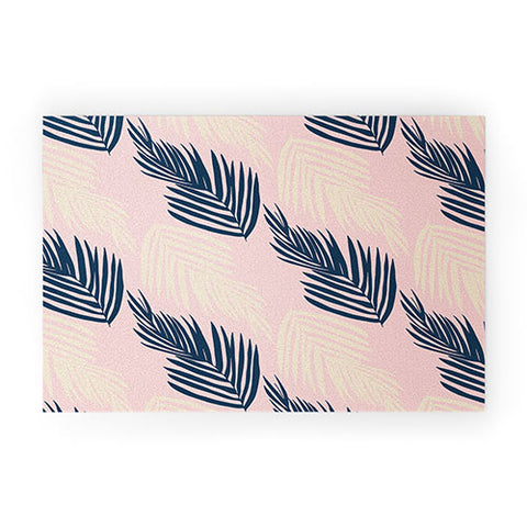 SunshineCanteen Pink Palms Welcome Mat
