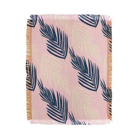 SunshineCanteen Pink Palms Throw Blanket