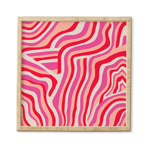 SunshineCanteen pink zebra stripes Framed Wall Art