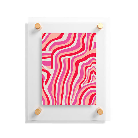 SunshineCanteen pink zebra stripes Floating Acrylic Print