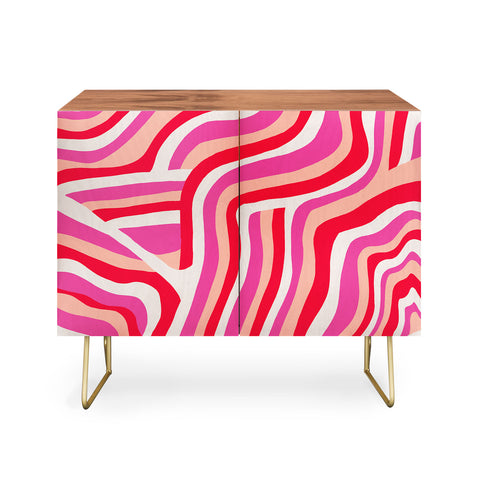 SunshineCanteen pink zebra stripes Credenza