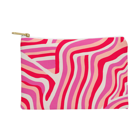 SunshineCanteen pink zebra stripes Pouch