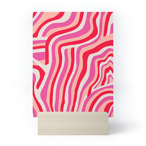 SunshineCanteen pink zebra stripes Mini Art Print