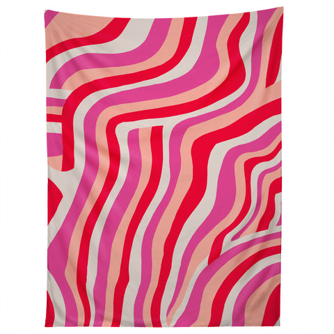 SunshineCanteen pink zebra stripes Tapestry