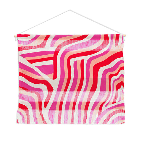 SunshineCanteen pink zebra stripes Wall Hanging Landscape