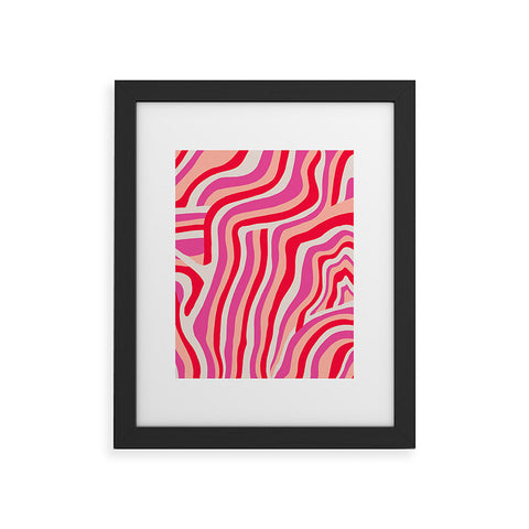 SunshineCanteen pink zebra stripes Framed Art Print