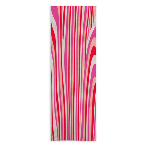 SunshineCanteen pink zebra stripes Yoga Towel