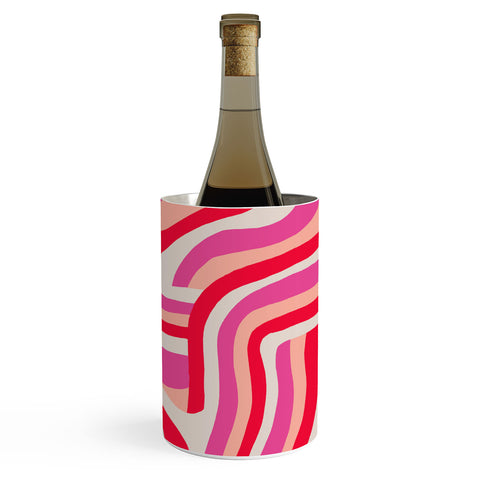 SunshineCanteen pink zebra stripes Wine Chiller