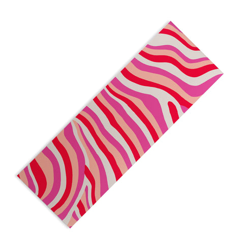 SunshineCanteen pink zebra stripes Yoga Mat