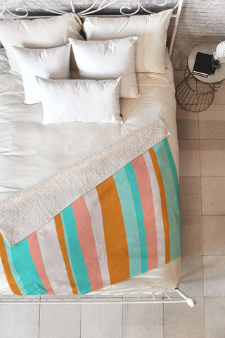 SunshineCanteen popsicles in the sun Fleece Throw Blanket