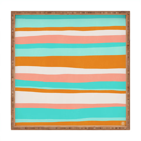 SunshineCanteen popsicles in the sun Square Tray