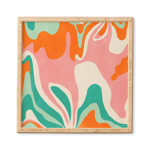 SunshineCanteen psychedelic fleurs Framed Wall Art