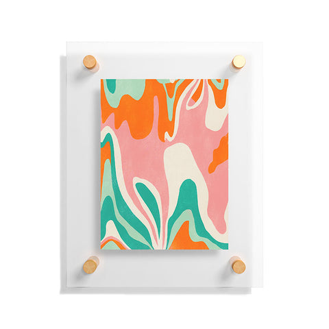 SunshineCanteen psychedelic fleurs Floating Acrylic Print