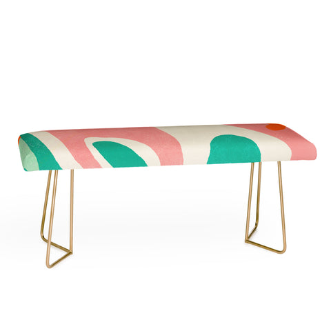 SunshineCanteen psychedelic fleurs Bench