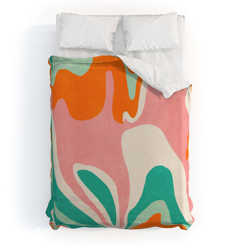 SunshineCanteen psychedelic fleurs Duvet Cover