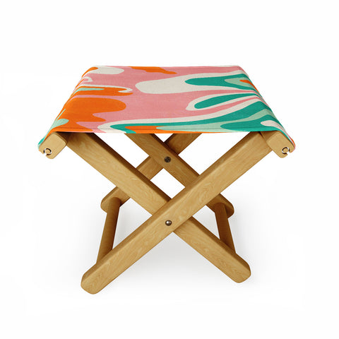 SunshineCanteen psychedelic fleurs Folding Stool