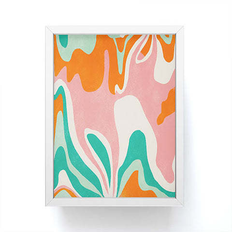 SunshineCanteen psychedelic fleurs Framed Mini Art Print