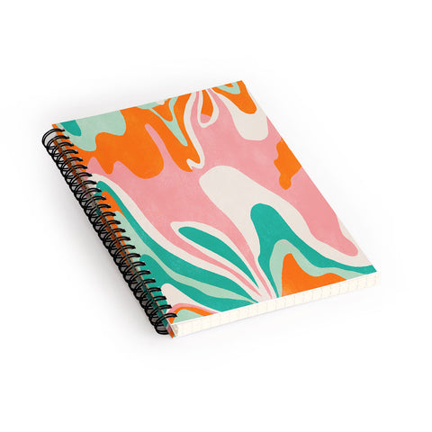 SunshineCanteen psychedelic fleurs Spiral Notebook