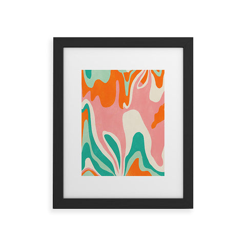 SunshineCanteen psychedelic fleurs Framed Art Print