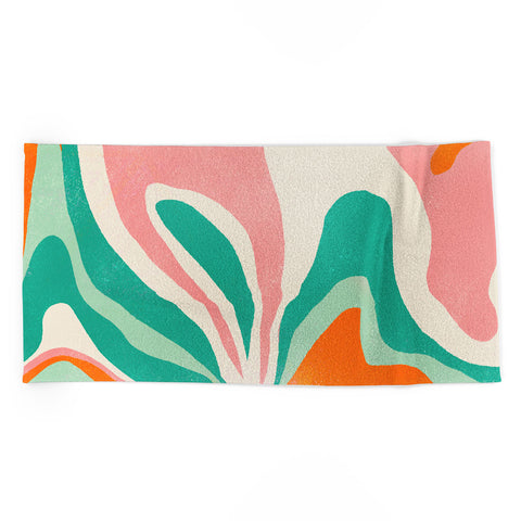 SunshineCanteen psychedelic fleurs Beach Towel