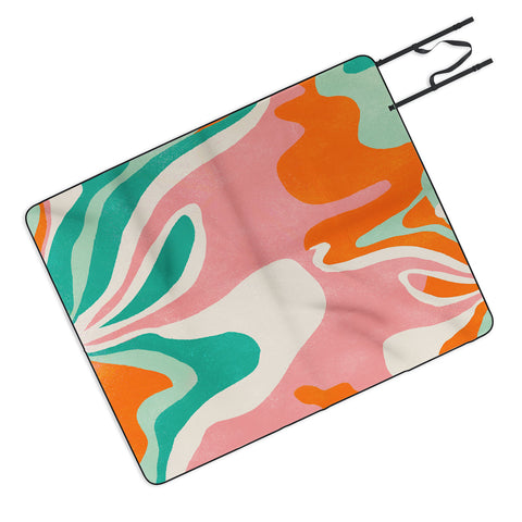 SunshineCanteen psychedelic fleurs Picnic Blanket