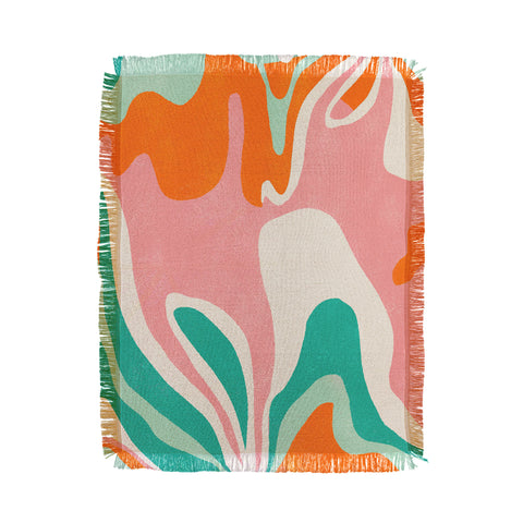SunshineCanteen psychedelic fleurs Throw Blanket
