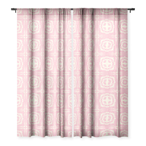 SunshineCanteen sayulita pink Sheer Window Curtain