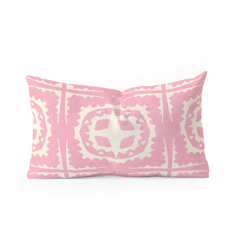 SunshineCanteen sayulita pink Oblong Throw Pillow