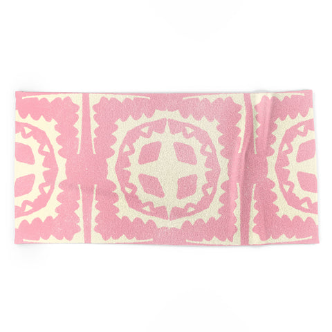 SunshineCanteen sayulita pink Beach Towel