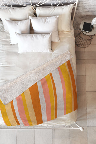 SunshineCanteen sedona stripes Fleece Throw Blanket