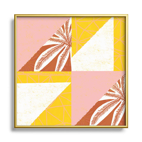 SunshineCanteen south beach tiles Metal Square Framed Art Print