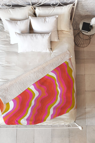 SunshineCanteen summer of love 1969 Fleece Throw Blanket