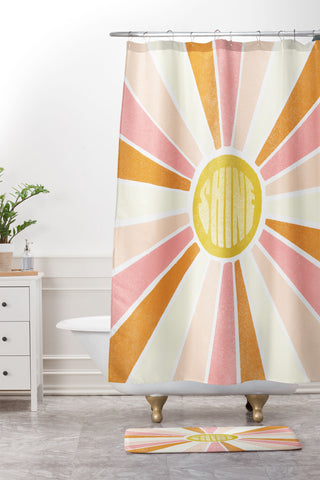SunshineCanteen sundial shine Shower Curtain And Mat