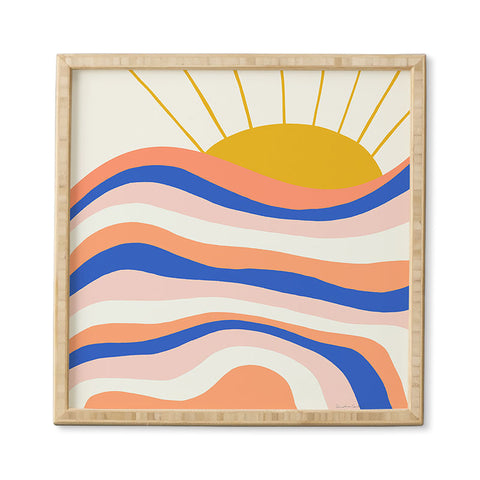 SunshineCanteen sunrise surf Framed Wall Art