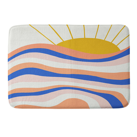 SunshineCanteen sunrise surf Memory Foam Bath Mat