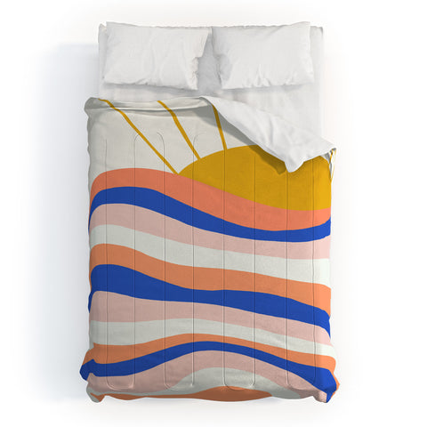 SunshineCanteen sunrise surf Comforter